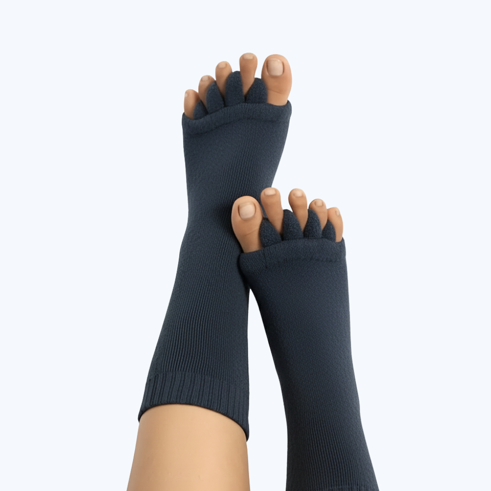 Solevia™ - Stödstrumpor med tåseparatorer för naturlig smärtlindring