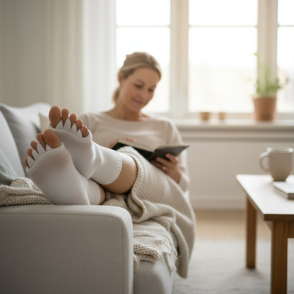 Solevia™ - Stödstrumpor med tåseparatorer för naturlig smärtlindring