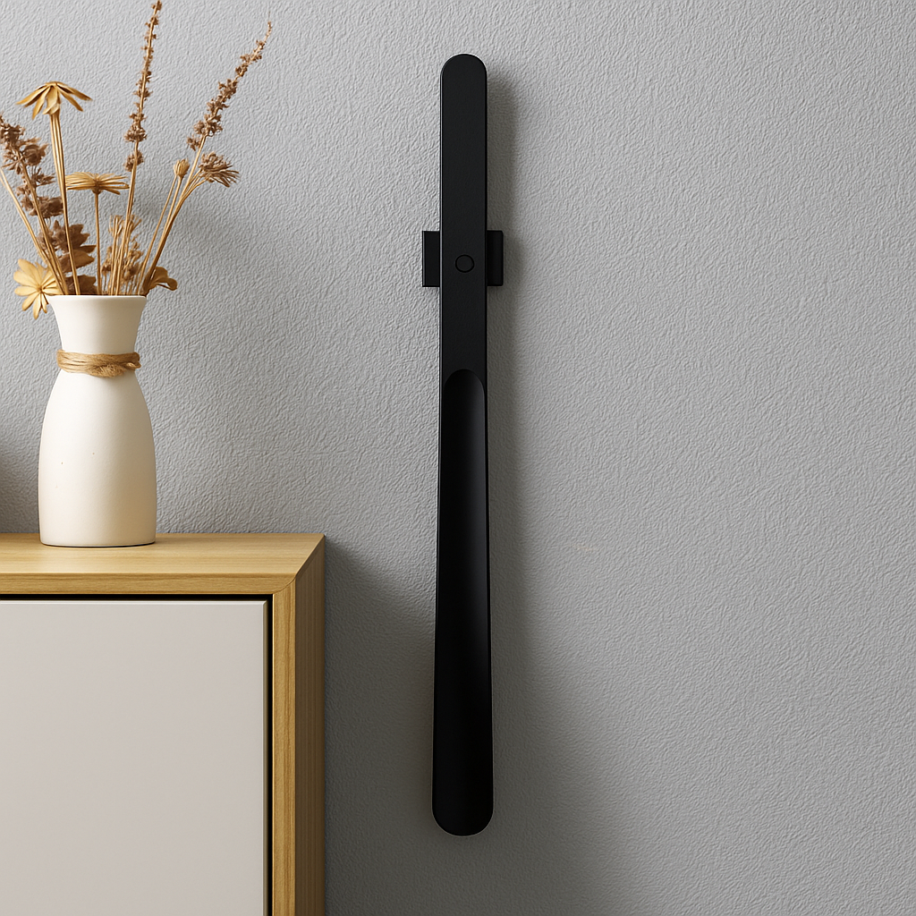 StepNord™ – Elegant Vägghängt Skohorn i Trä