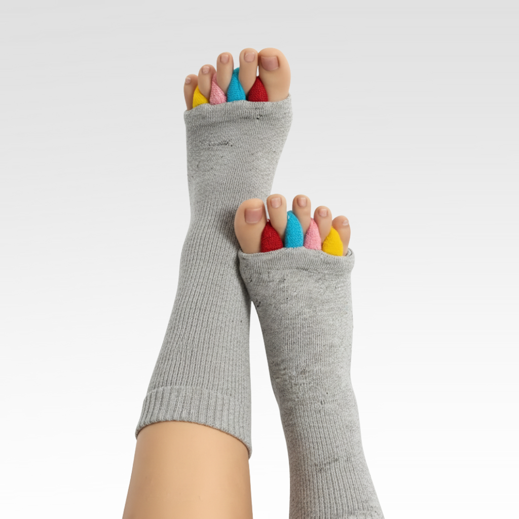 Solevia™ - Stödstrumpor med tåseparatorer för naturlig smärtlindring